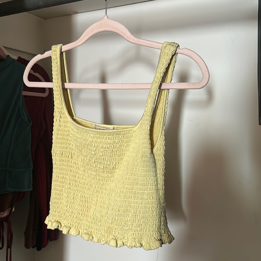 Yellow crop top